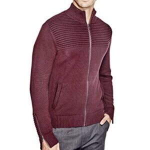 G By Guess Mens Samuel Mock Neck Cardigan